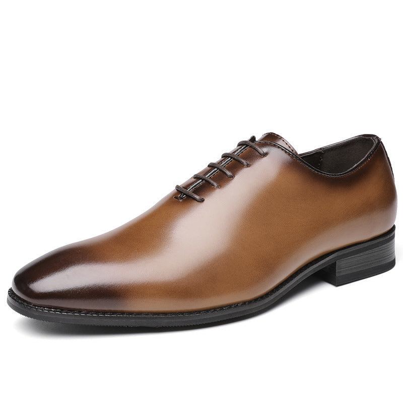 Men's Formal Leather Lace-up Shoes for Young Gentlemen