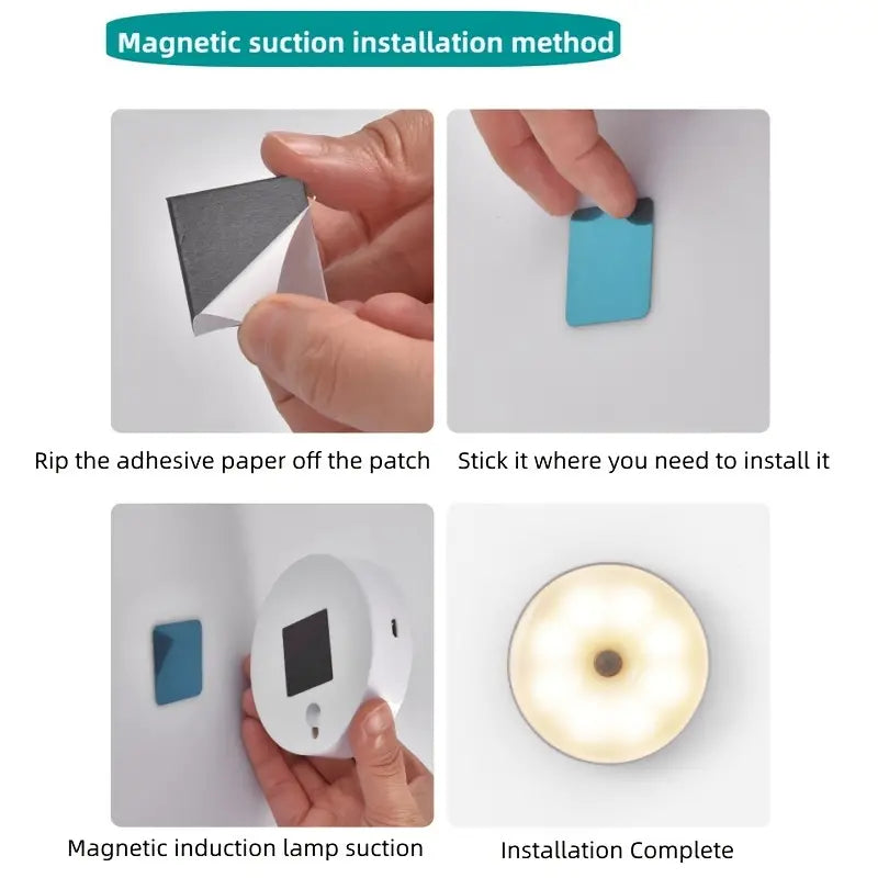 Rechargeable Cordless LED Night Light with Sensor