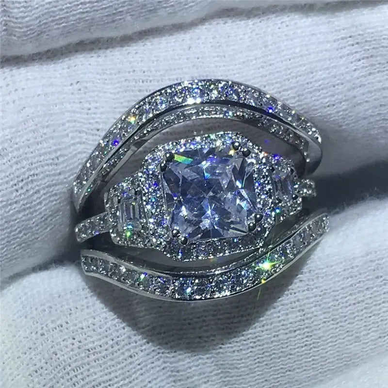 Zirconia Ring Set with Elegant Design