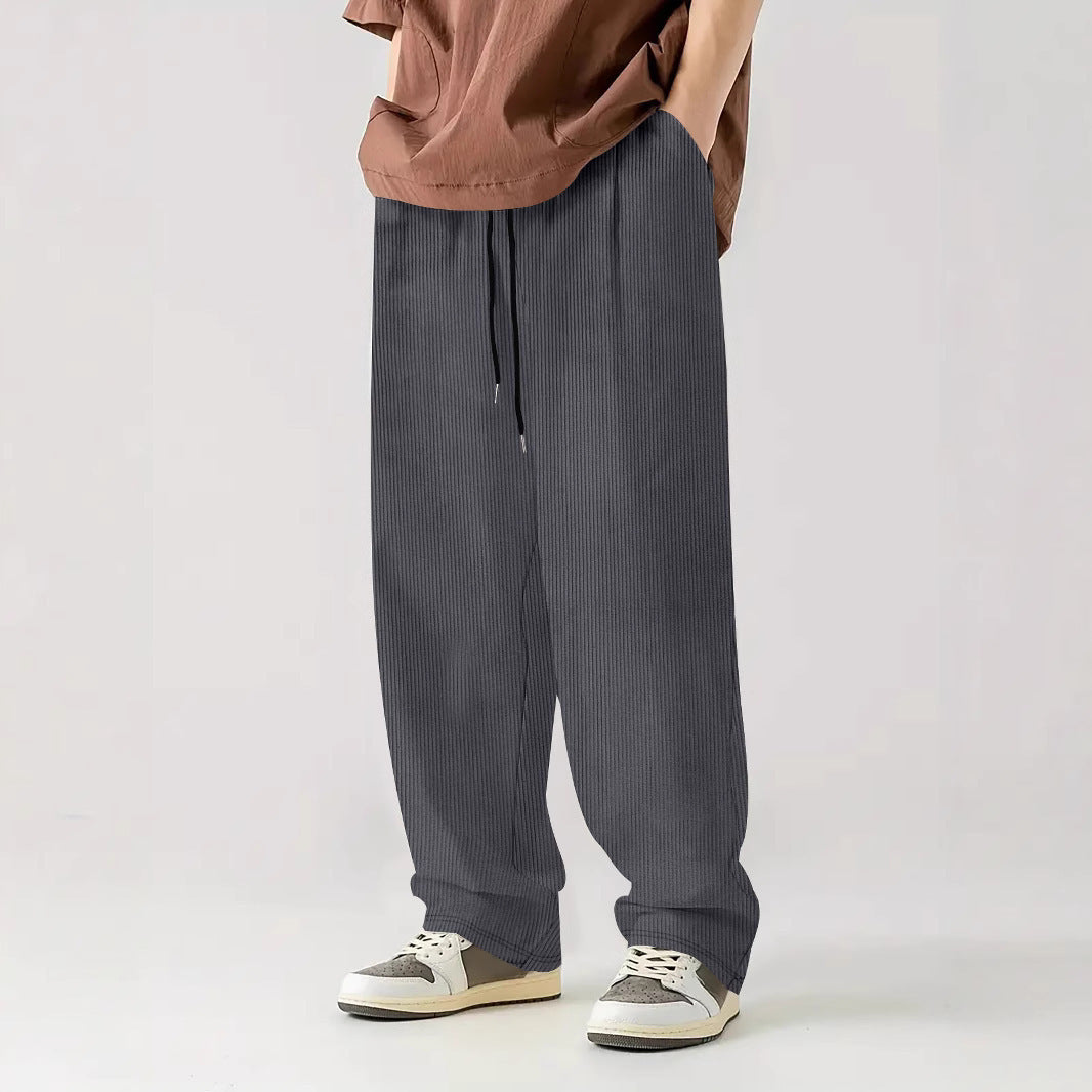 Corduroy Casual Sports Loose-Fit High-Waisted Pants