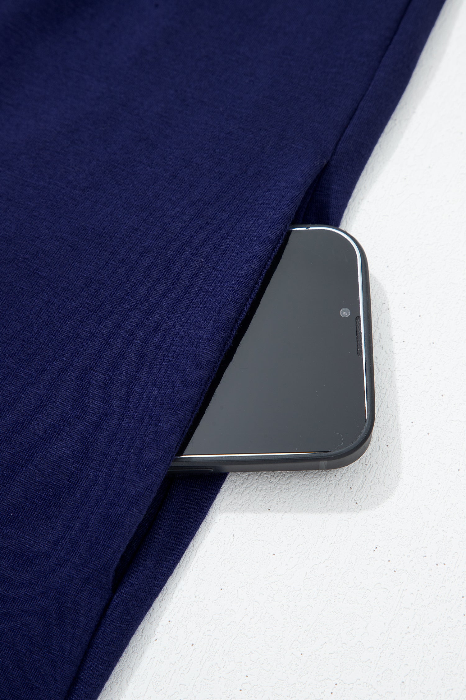 Navy Blue Plus Size Solid Color Lace Short Sleeve Pleated Swing Dress