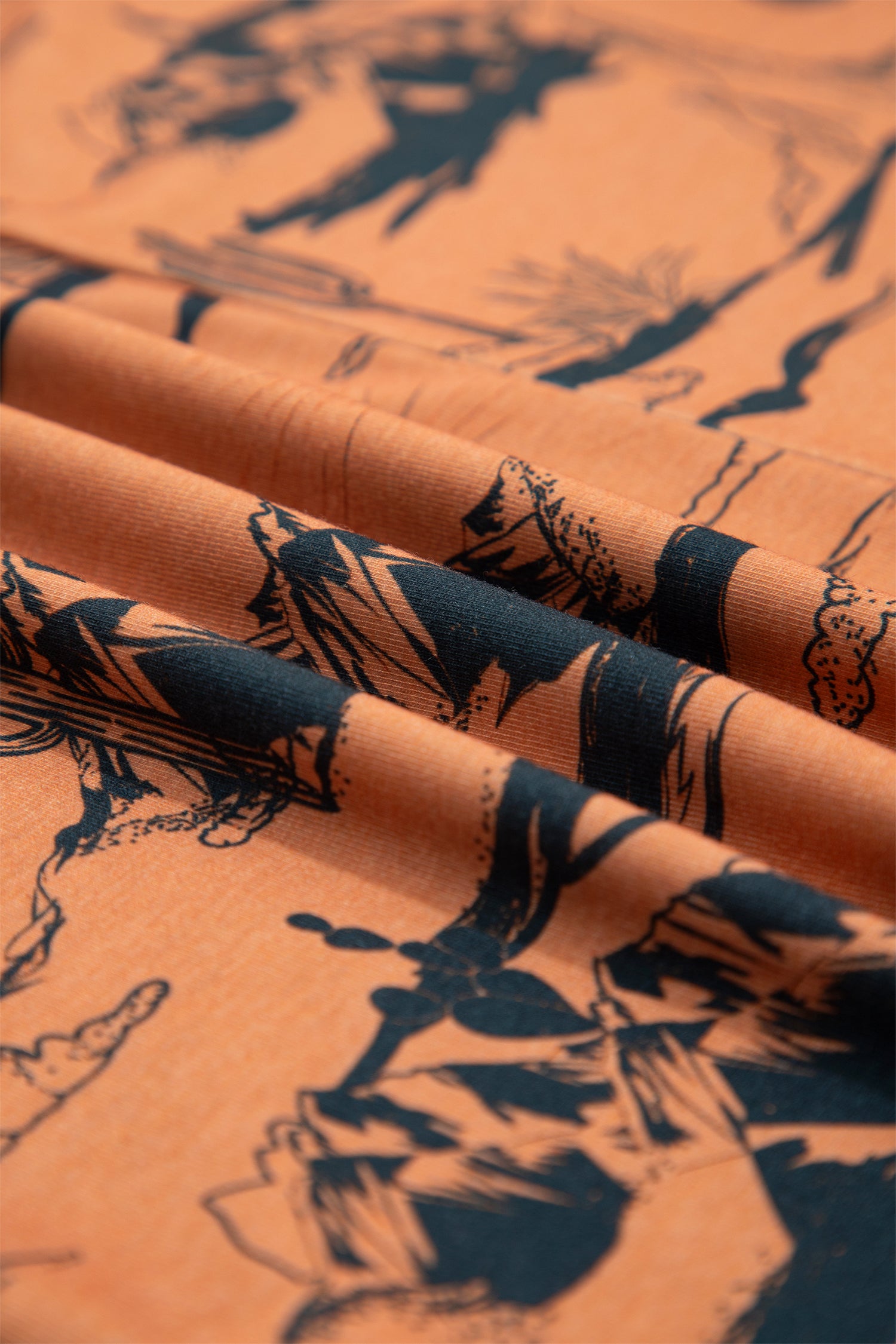 Black Desert Sand Print Short Sleeve Knit Top