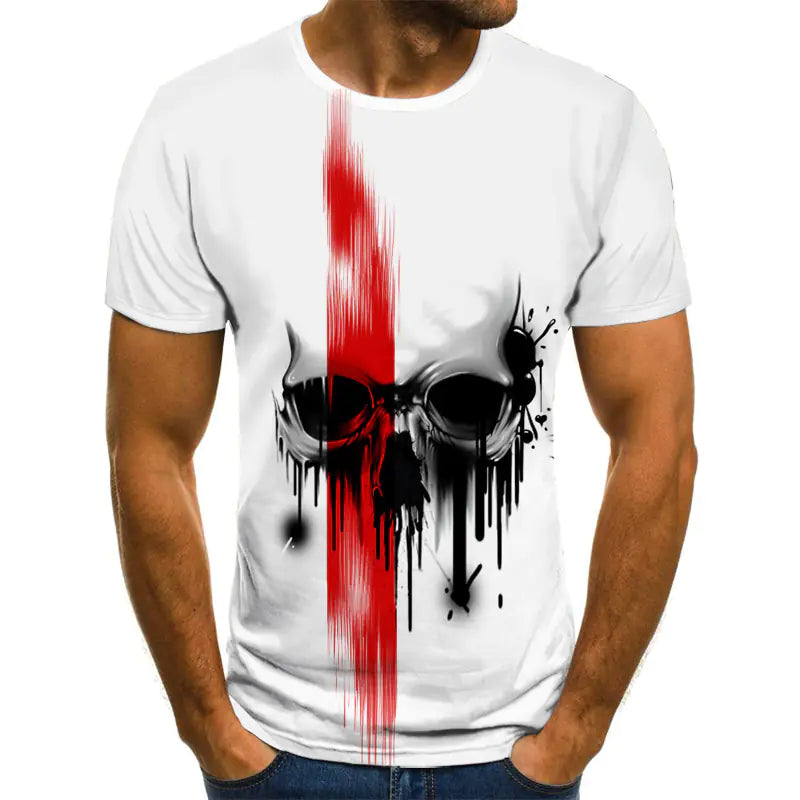 Stylish Men's Summer Short Sleeve T-Shirt, Round Neck