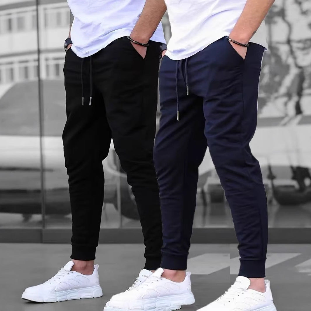 Mens Pants European And American High-Street Retro Casual Terry Cloth Style