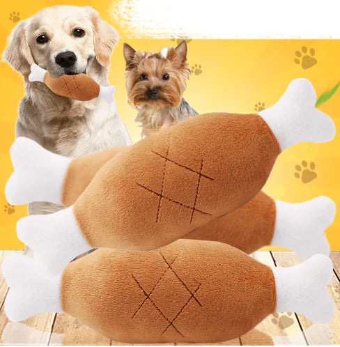 Interactive Training Toy for Pets - Bite-Resistant Chicken Leg
