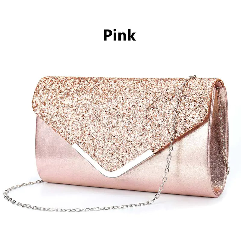 Fashionable Women's Chain Envelope Clutch Bag