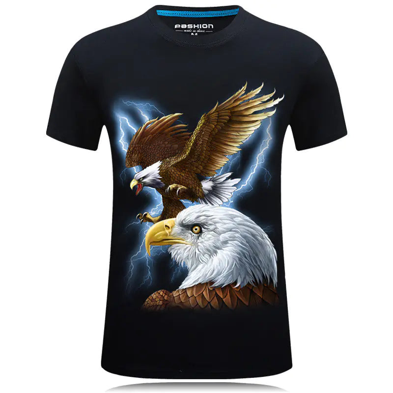 Men's Short Sleeve T-Shirt with 3D Digital Print
