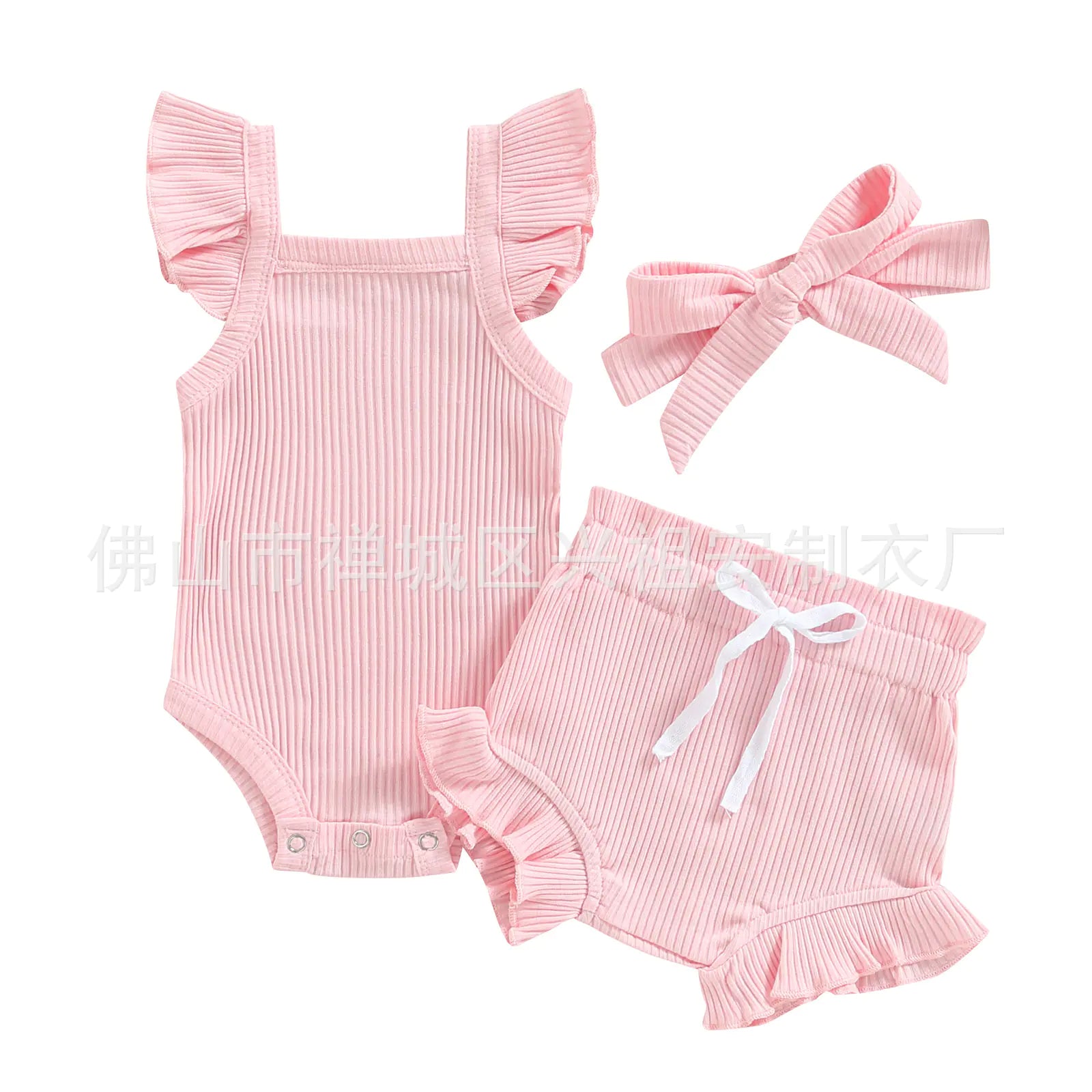 Baby Summer Romper and Shorts Set for Girls