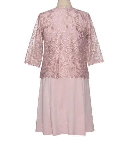 Elegant Plus Size Dress with Lace (One Piece)