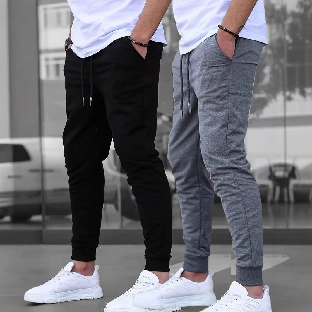 Mens Pants European And American High-Street Retro Casual Terry Cloth Style