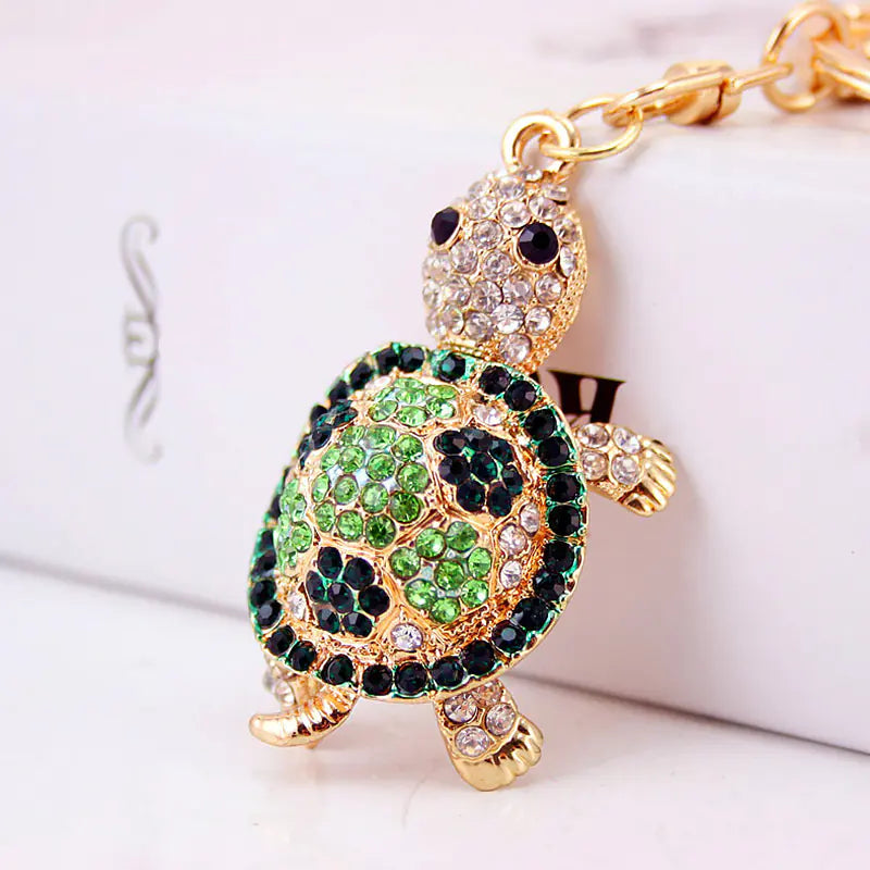 Cute Diamond Turtle Keychain for Bags and Accessories