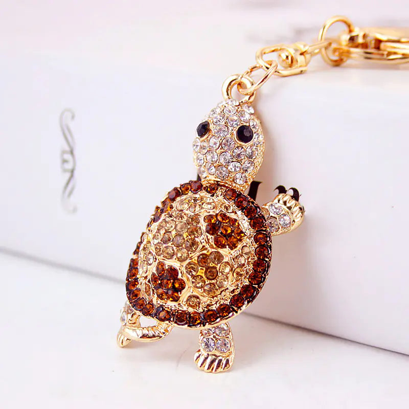 Cute Diamond Turtle Keychain for Bags and Accessories