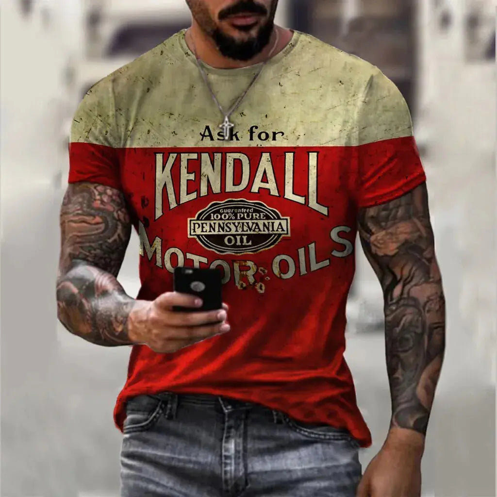 Men's Casual 3D Digital Print Short Sleeve T-Shirt