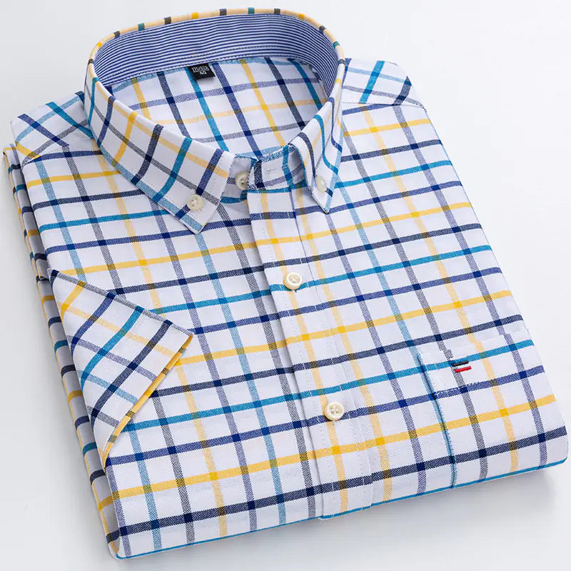2023 Men's Casual Slim-Fit Short Sleeve Shirt