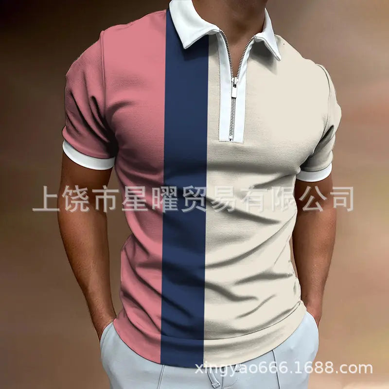Men's Casual Short Sleeve Polo T-Shirt - Summer
