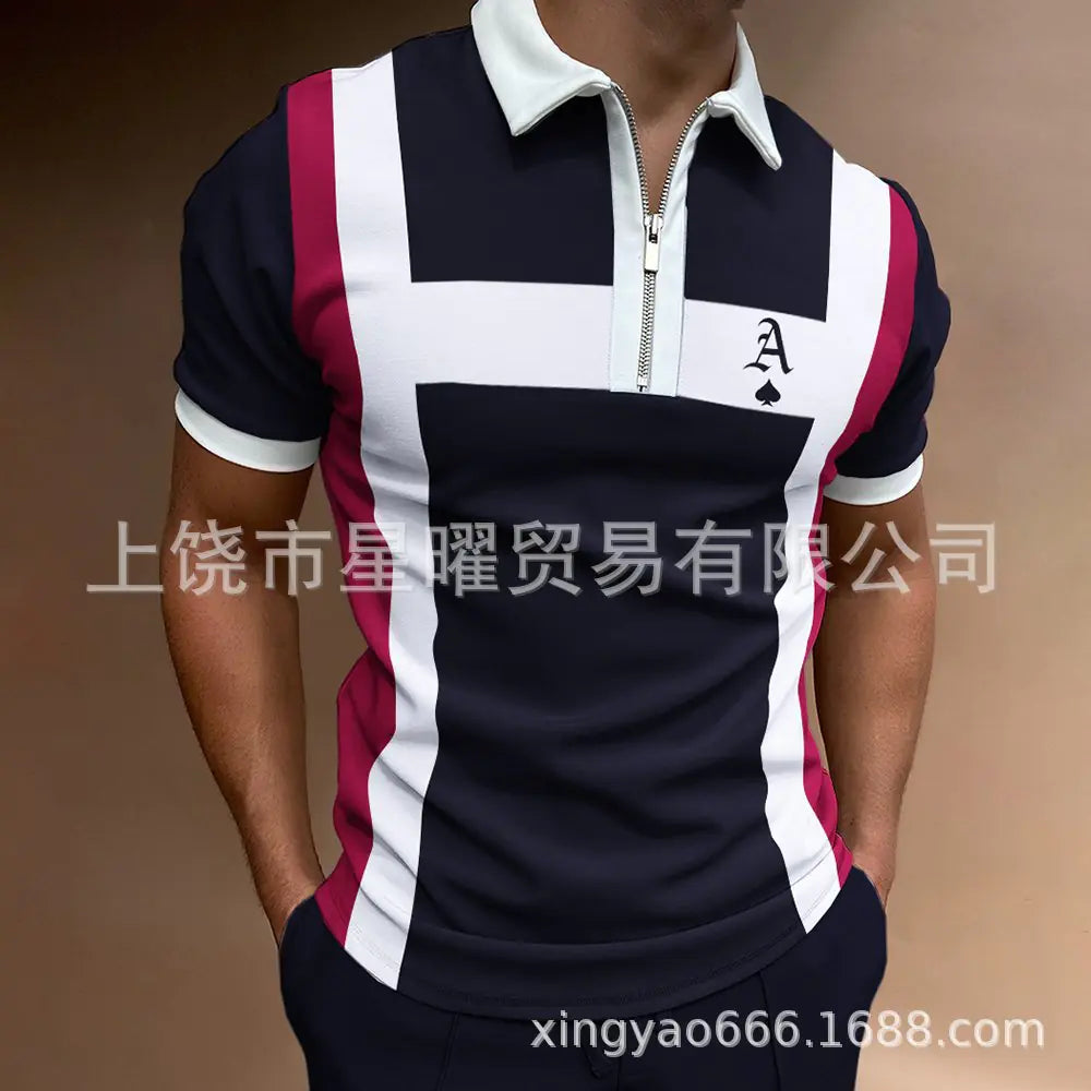 Men's Casual Short Sleeve Polo T-Shirt - Summer