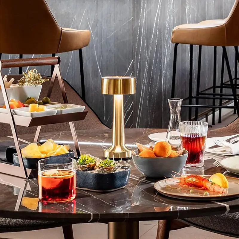 Vintage LED Nightstand Lamp with Adjustable Brightness