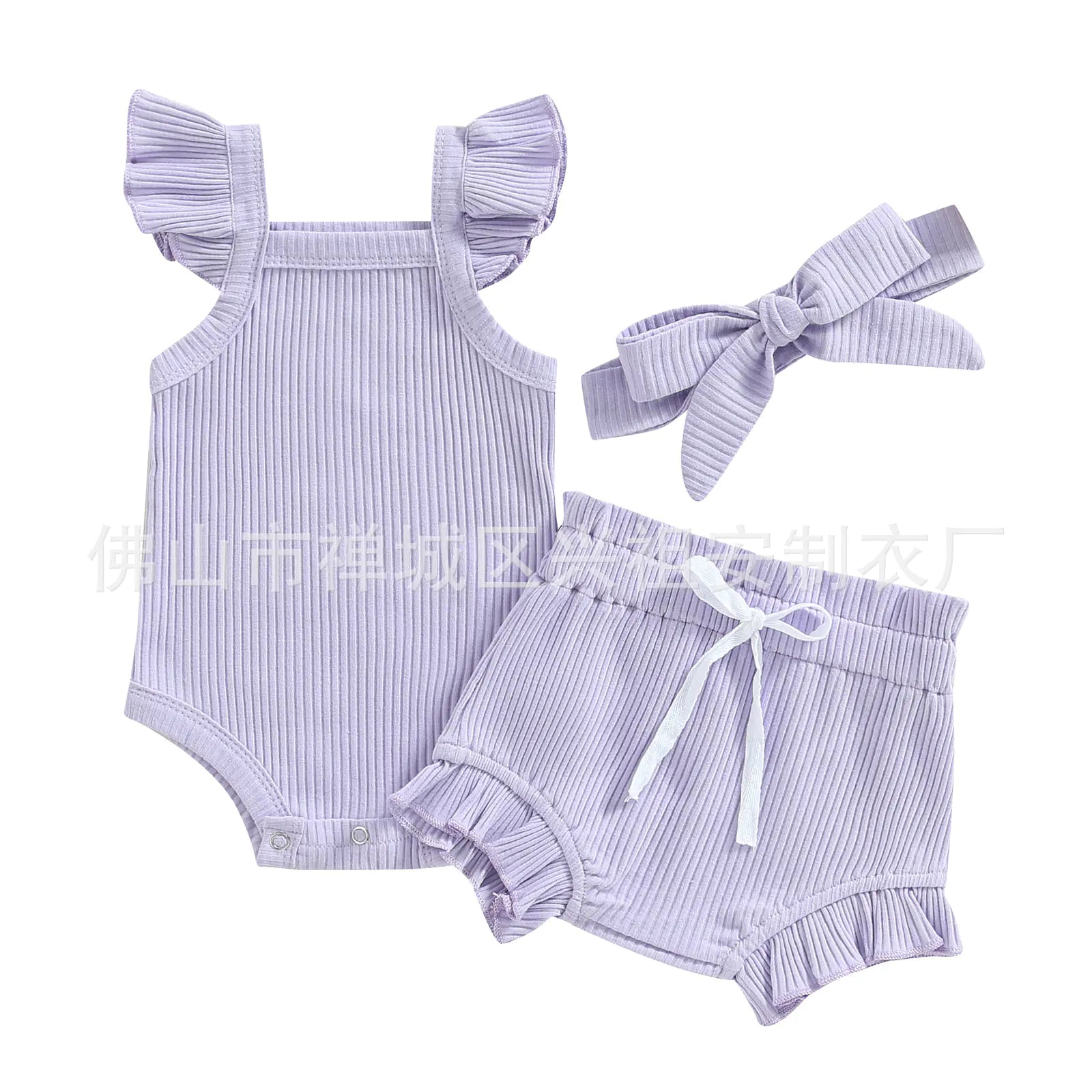 Baby Summer Romper and Shorts Set for Girls
