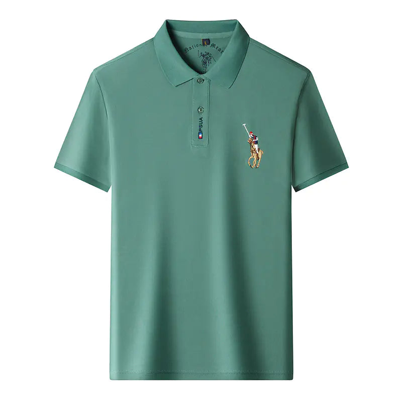 Men's Summer Embroidered Polo T-Shirt (Short Sleeve)