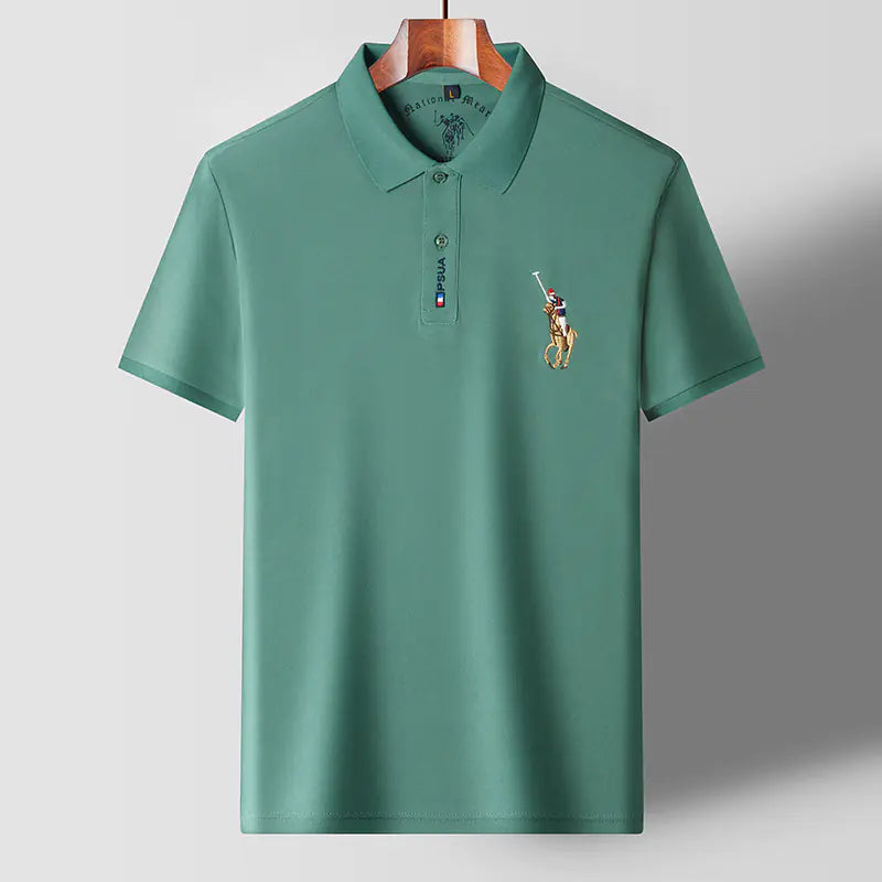 Men's Summer Embroidered Polo T-Shirt (Short Sleeve)