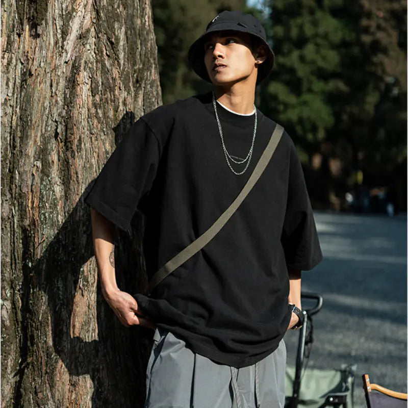 Men's Oversized Short Sleeve Solid Color T-Shirt