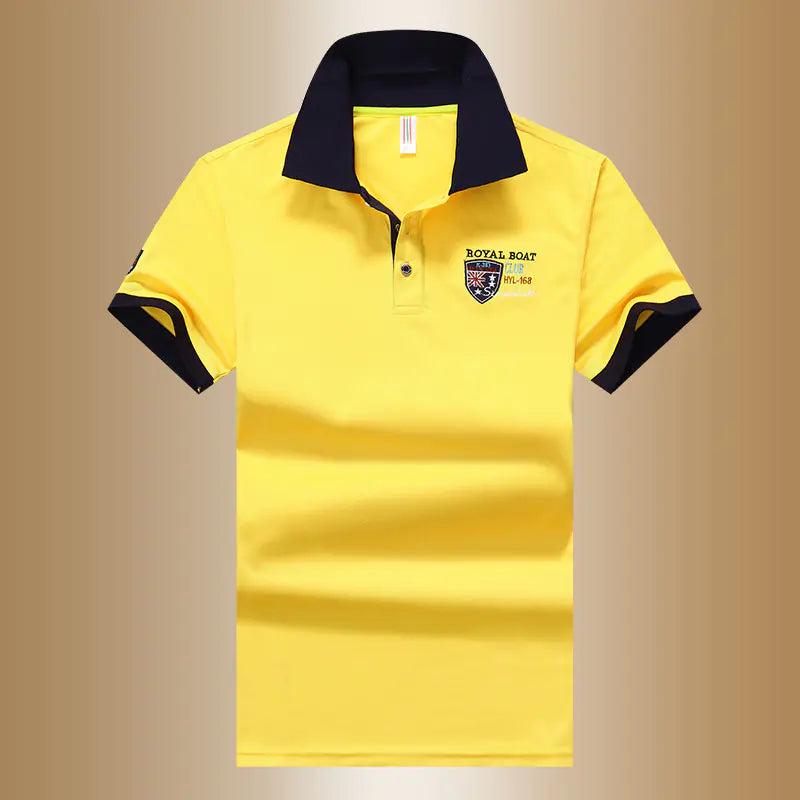 Men's Summer Cotton Short Sleeve Polo T-Shirt