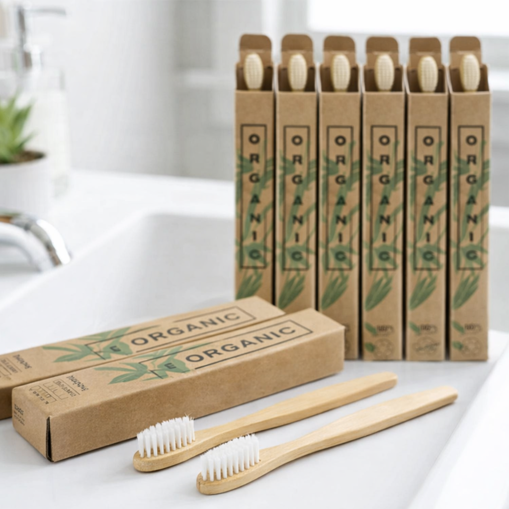Natural Bamboo Toothbrushes – PACK OF 10