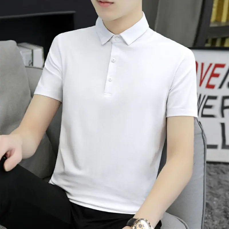 Men's Casual Short Sleeve Cotton Polo Shirt