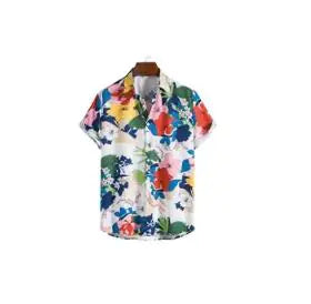 Men's Casual 3D Digital Print Short Sleeve Shirt