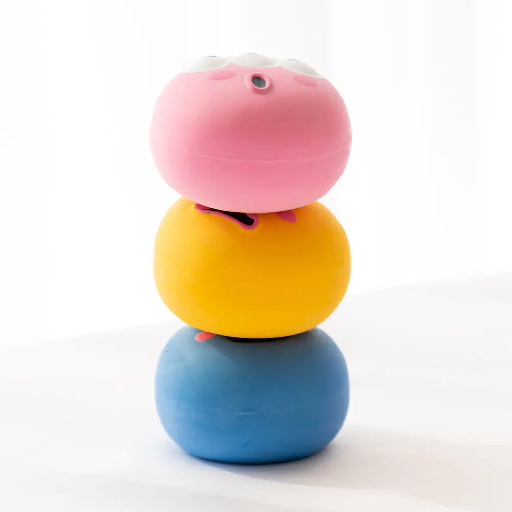 Cute Cartoon Big Eyeball Dog Interactive Latex Toy Ball