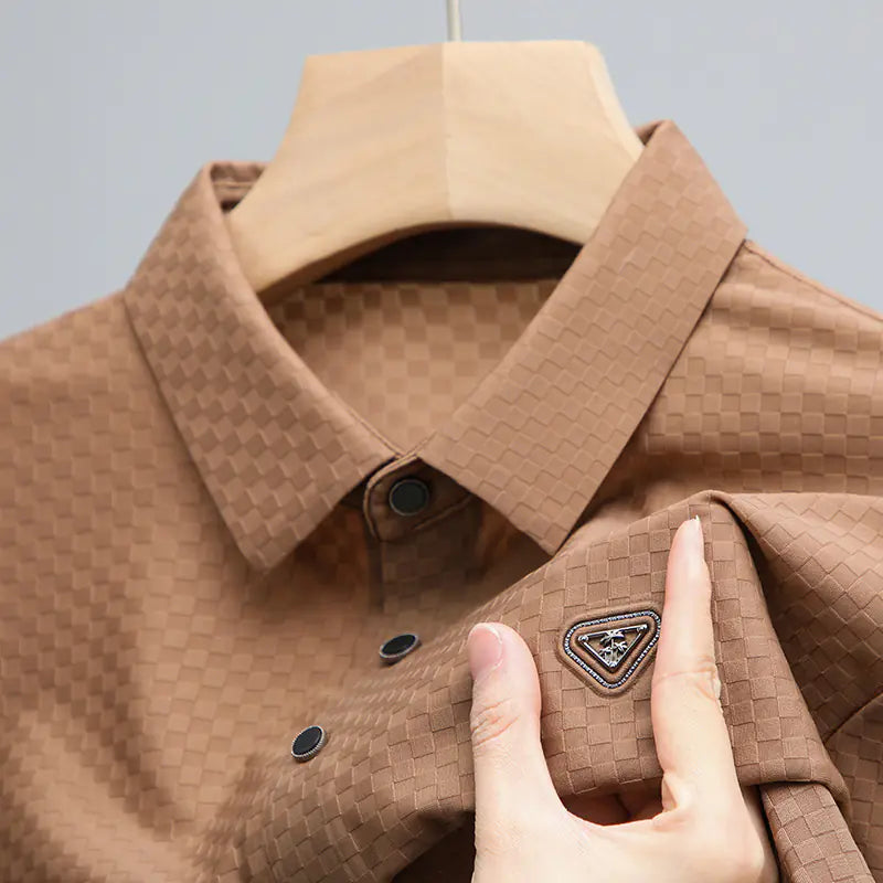 Men's Summer Stretch Polo Shirt - Lightweight Short Sleeve