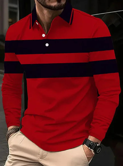 Men's 3D Digital Print Lapel Short Sleeve Polo Shirt