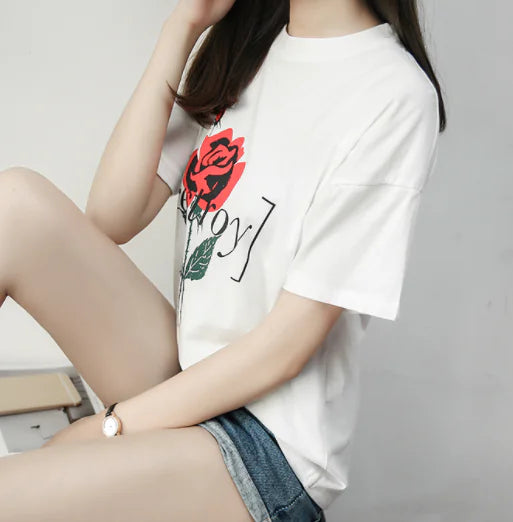 Printed Loose Fit Short Sleeve T-Shirt