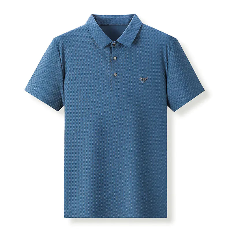 Men's Summer Stretch Polo Shirt - Lightweight Short Sleeve