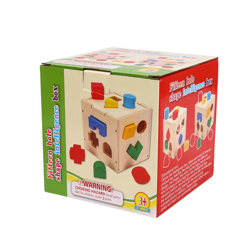 Wooden Geometric Shape Matching Blocks for Kids