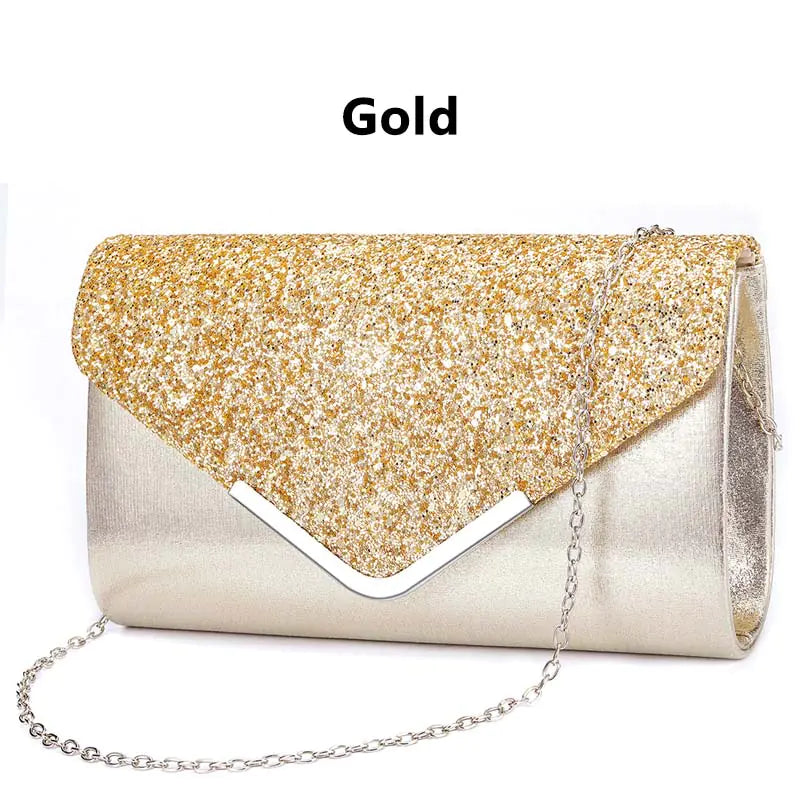 Fashionable Women's Chain Envelope Clutch Bag