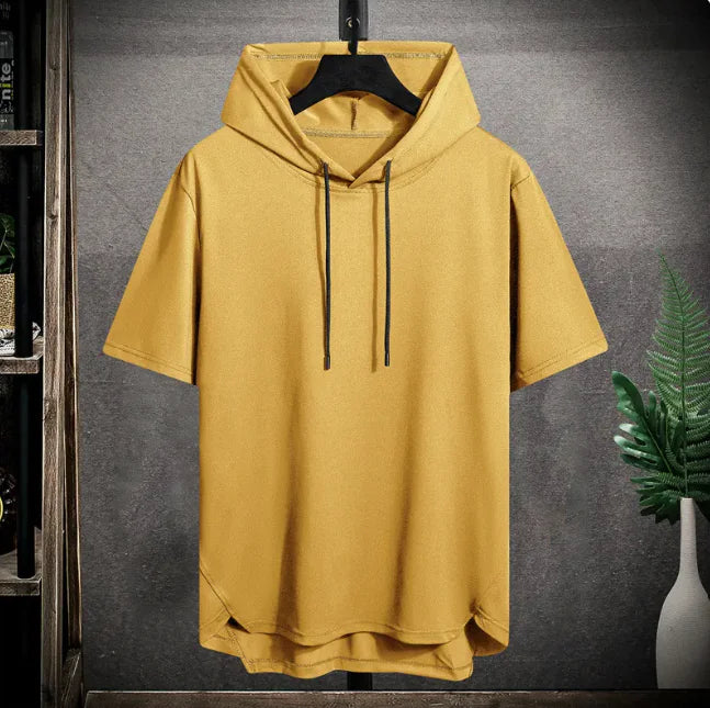 Men's Summer Hooded Short Sleeve T-Shirt