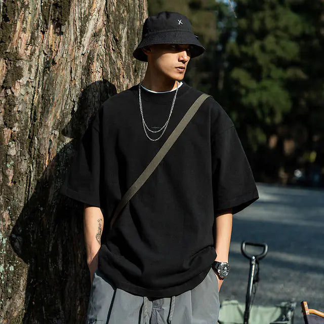 Men's Oversized Short Sleeve Solid Color T-Shirt