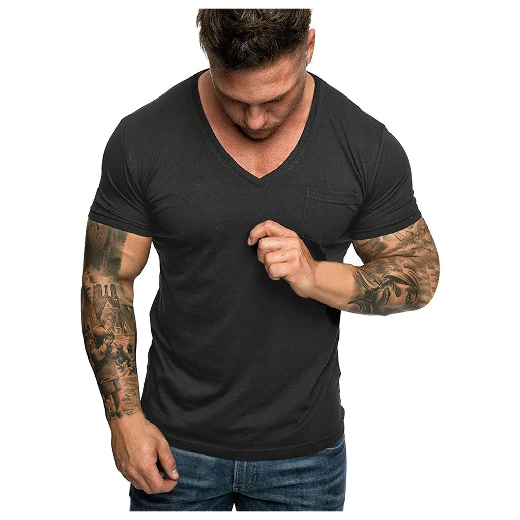 Casual Short Sleeve Round Neck Basic T-Shirt