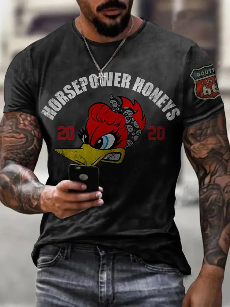 Men's Casual 3D Digital Print Short Sleeve T-Shirt