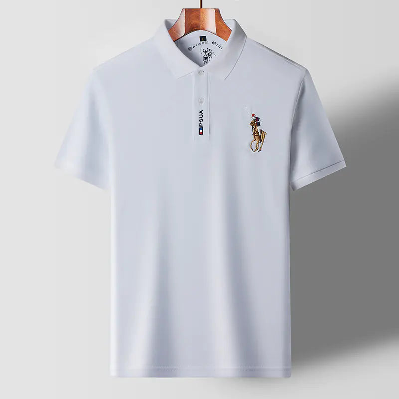 Men's Summer Embroidered Polo T-Shirt (Short Sleeve)