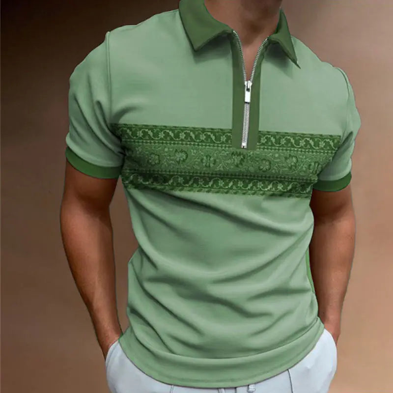 3D Digital Print Summer Polo Shirt for Men
