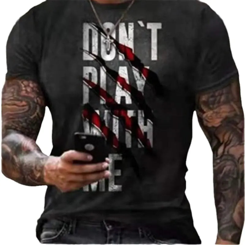 Men's Casual 3D Digital Print Short Sleeve T-Shirt