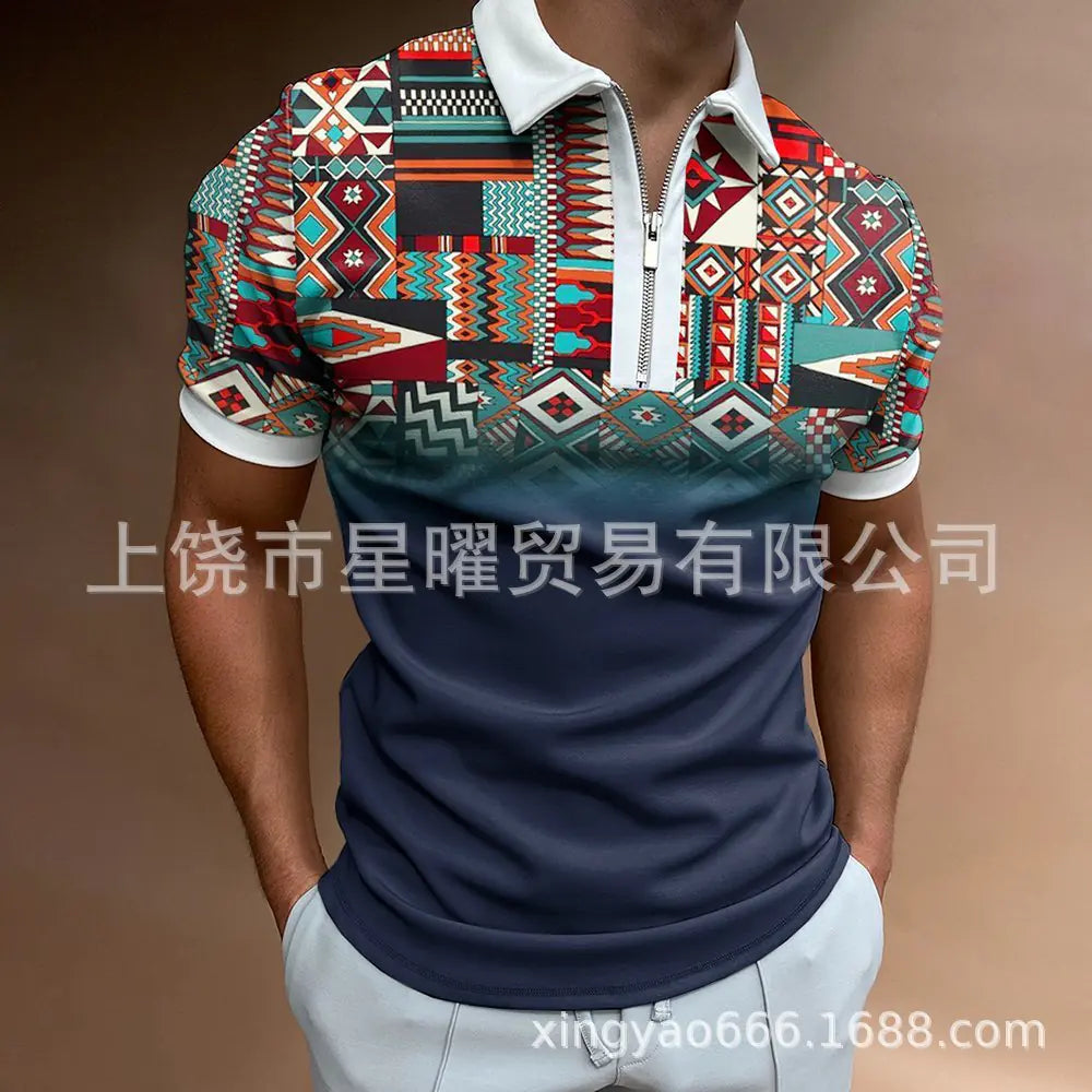 Men's Casual Short Sleeve Polo T-Shirt - Summer