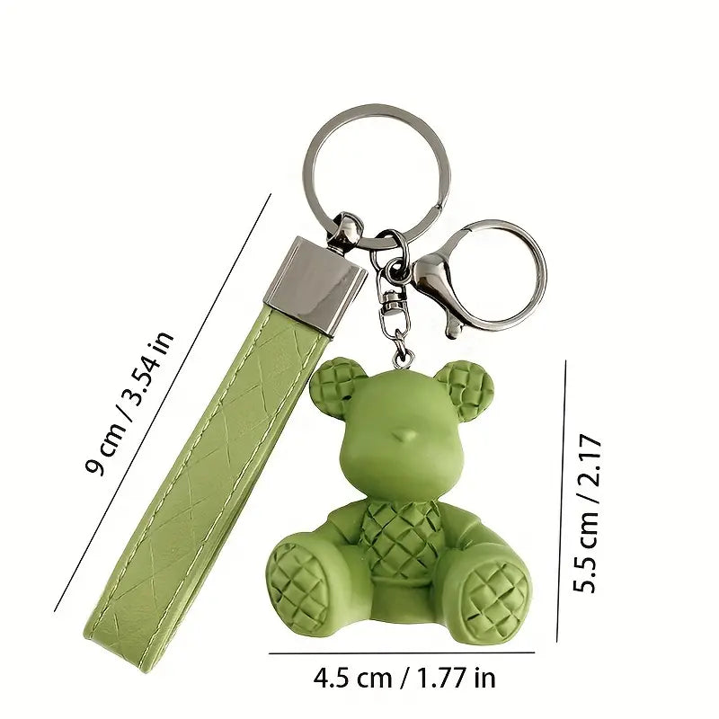 Cute Cartoon Bear Keychain for Bags and Couples