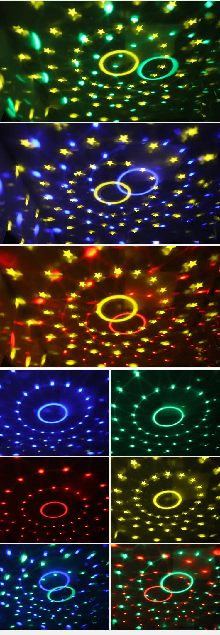 Portable Disco Ball Night Light with Remote & USB