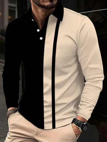 Men's 3D Digital Print Lapel Short Sleeve Polo Shirt