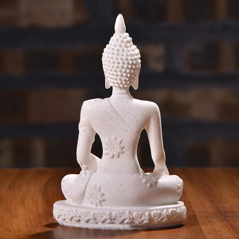 Resin Small Sitting Buddha Sculpture for Home Decor