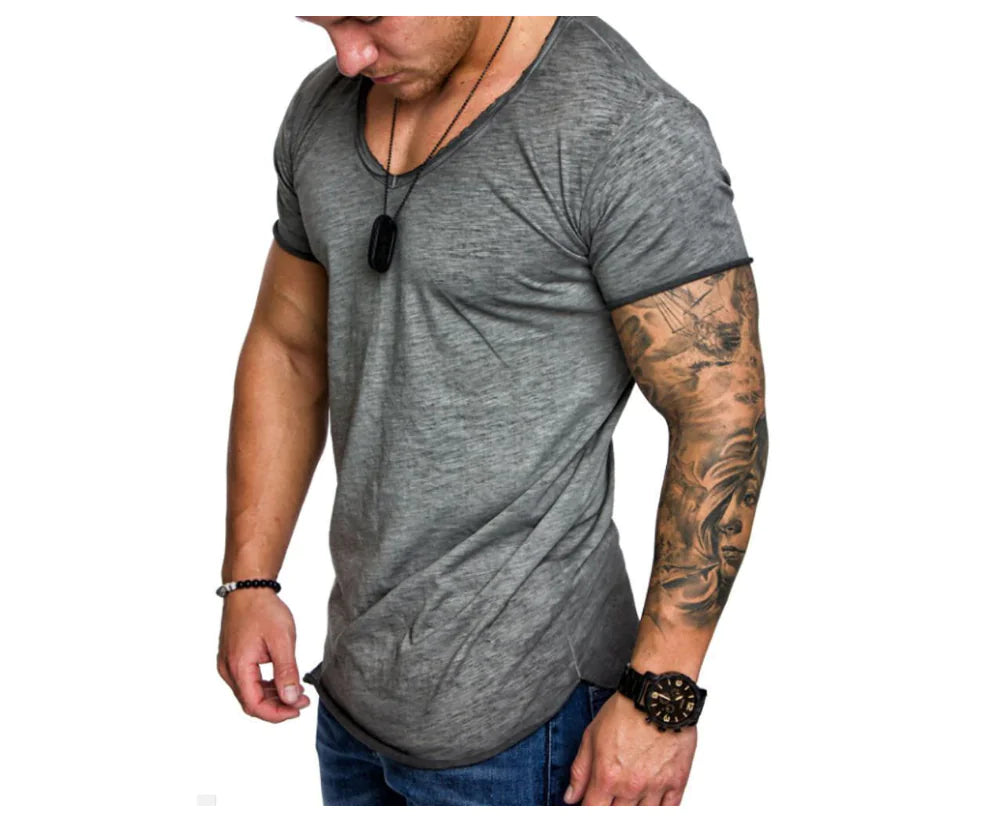 Men's Summer Color Block Short Sleeve T-Shirt