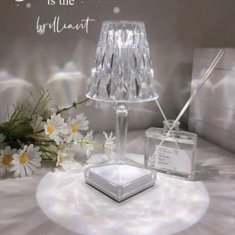 Crystal LED Touch Table Lamp for Living Room & Bedroom